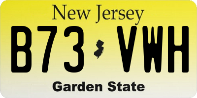 NJ license plate B73VWH