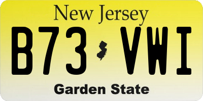 NJ license plate B73VWI
