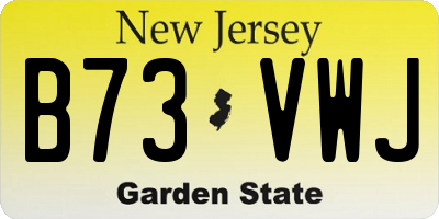 NJ license plate B73VWJ
