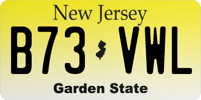 NJ license plate B73VWL