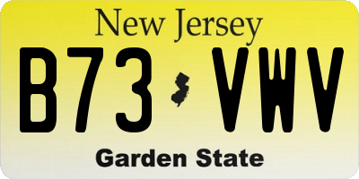 NJ license plate B73VWV