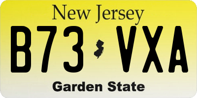 NJ license plate B73VXA