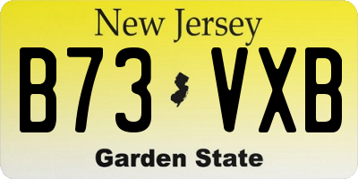 NJ license plate B73VXB