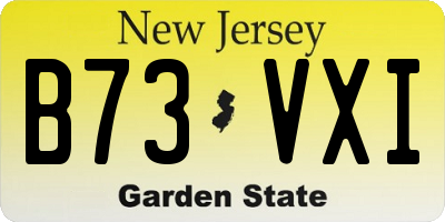 NJ license plate B73VXI
