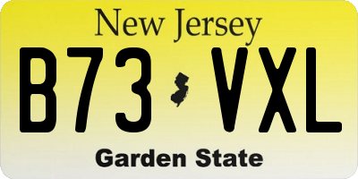 NJ license plate B73VXL