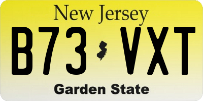 NJ license plate B73VXT