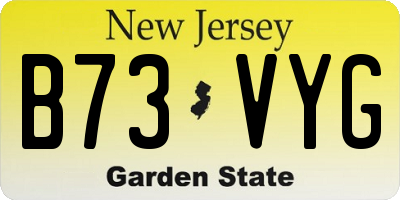 NJ license plate B73VYG