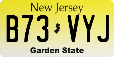 NJ license plate B73VYJ