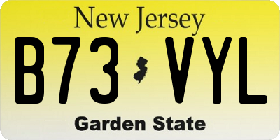 NJ license plate B73VYL