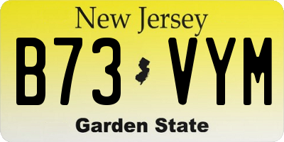NJ license plate B73VYM