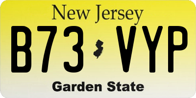 NJ license plate B73VYP