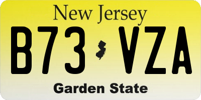 NJ license plate B73VZA