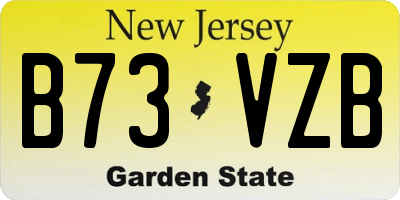 NJ license plate B73VZB