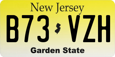 NJ license plate B73VZH
