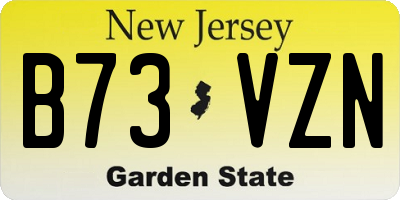 NJ license plate B73VZN