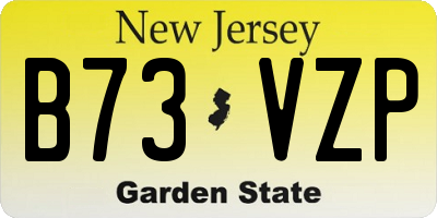 NJ license plate B73VZP