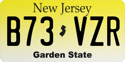 NJ license plate B73VZR