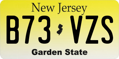 NJ license plate B73VZS