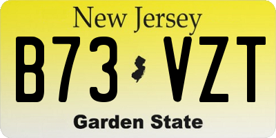 NJ license plate B73VZT