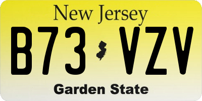 NJ license plate B73VZV