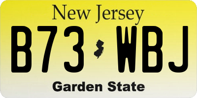 NJ license plate B73WBJ