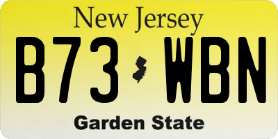 NJ license plate B73WBN