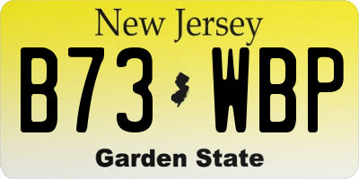 NJ license plate B73WBP