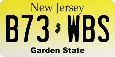 NJ license plate B73WBS