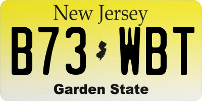 NJ license plate B73WBT