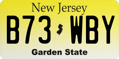 NJ license plate B73WBY