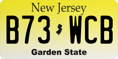 NJ license plate B73WCB