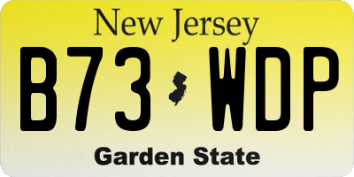 NJ license plate B73WDP