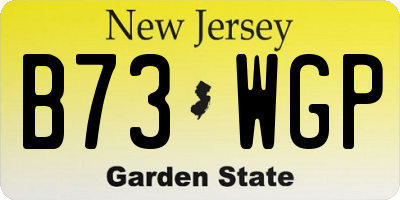 NJ license plate B73WGP
