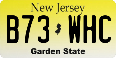 NJ license plate B73WHC