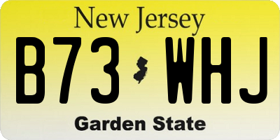 NJ license plate B73WHJ