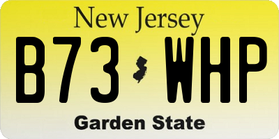 NJ license plate B73WHP