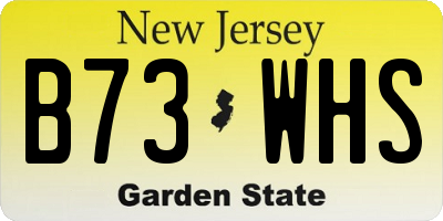 NJ license plate B73WHS