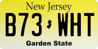 NJ license plate B73WHT