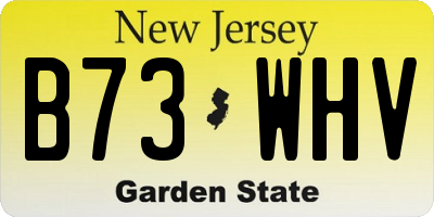NJ license plate B73WHV
