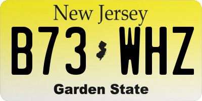NJ license plate B73WHZ