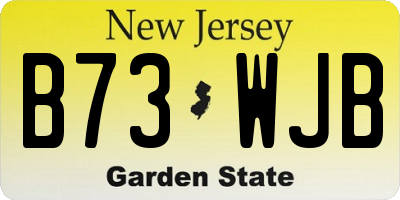 NJ license plate B73WJB