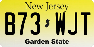 NJ license plate B73WJT