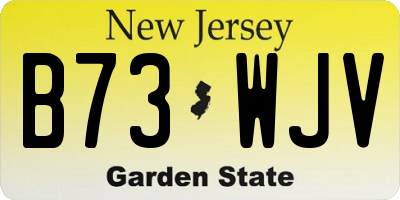 NJ license plate B73WJV