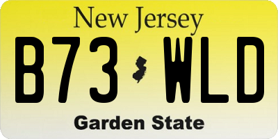 NJ license plate B73WLD
