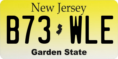NJ license plate B73WLE