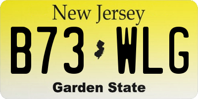 NJ license plate B73WLG
