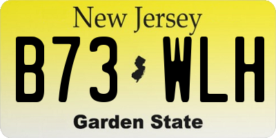 NJ license plate B73WLH