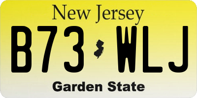NJ license plate B73WLJ
