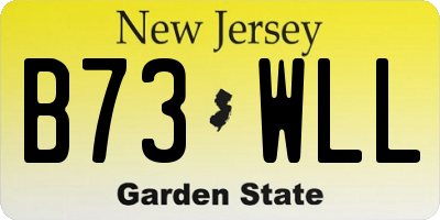 NJ license plate B73WLL