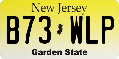 NJ license plate B73WLP
